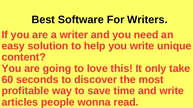 best software for writers